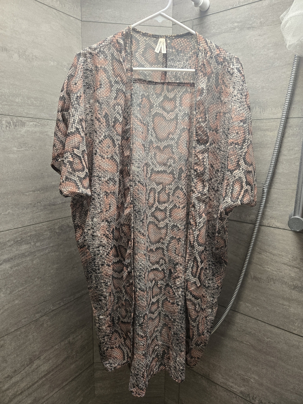 Live 4 Truth Pink and Black Snake Print Kimono